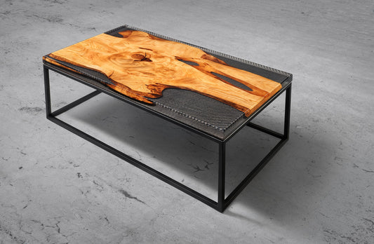 Carbon - Epoxidharz Holztisch
