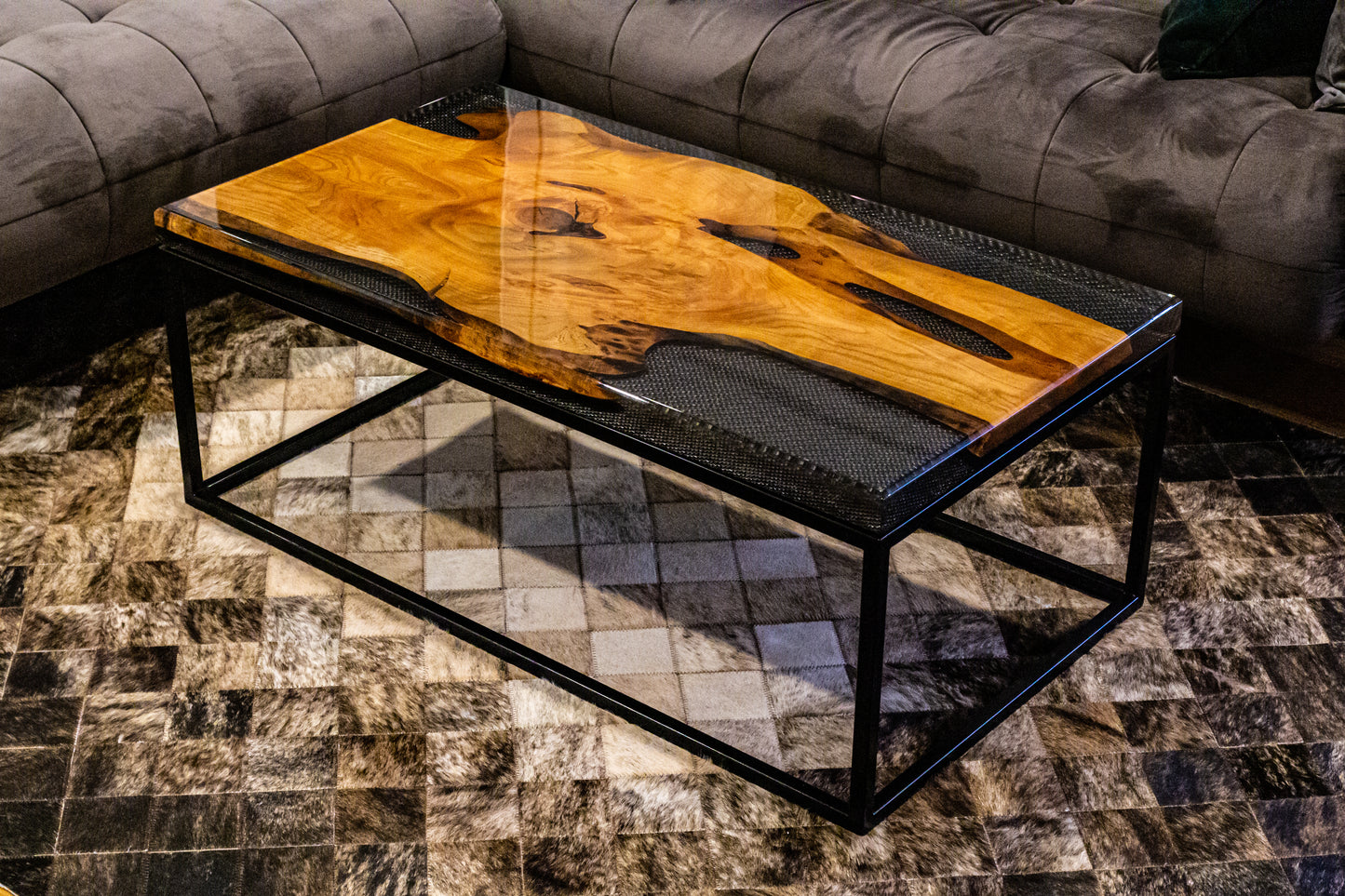 Carbon - Epoxidharz Holztisch